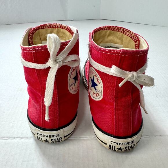 Converse Sneakers Hi Top Unisex W7.5 M5.5 Red Chuck Taylor All Star Retro M9621 - Picture 2 of 13